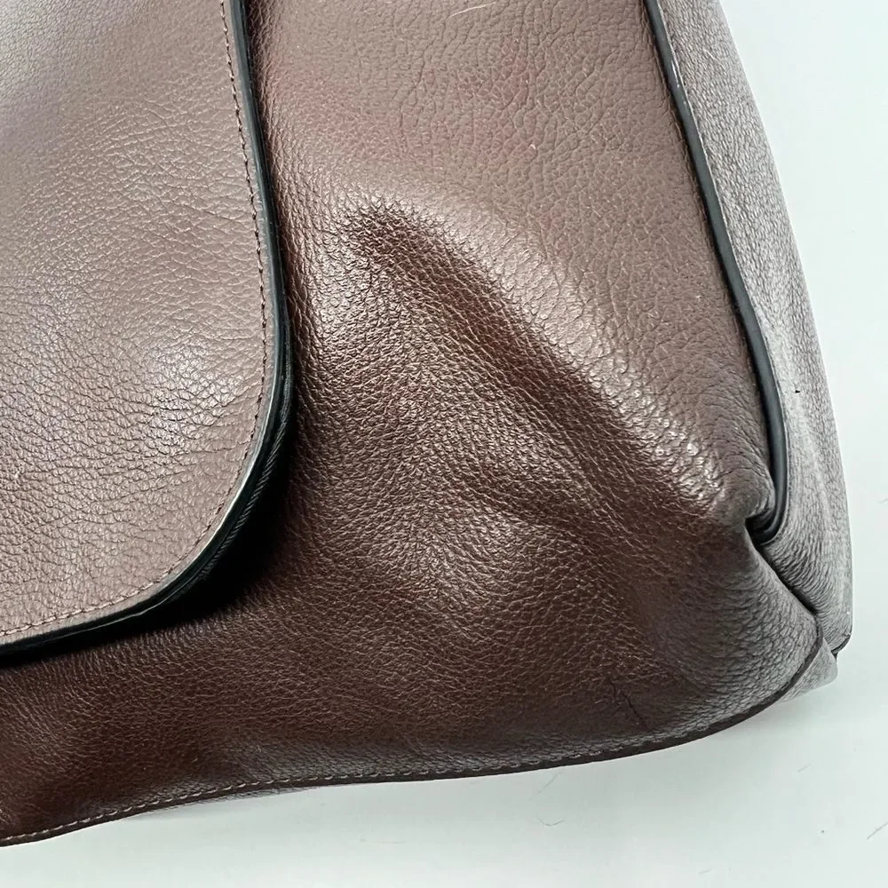 Coach Unisex Charles Brown Leather Crossbody Messenger Bag F72362